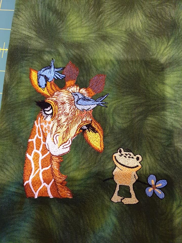 Giraffe and frog design