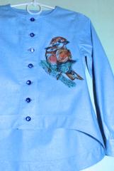 Embroidered woman's blouse with Bird design