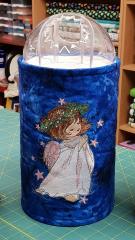 Embroidered basket with Cute angel design