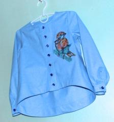 Embroidered blouse with Bird design