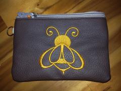 Cosmetics Bag with Bee Embroidery Design Add Buzz to Beauty Routine