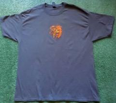 Embroidered t-shirt with lion design