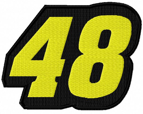 Jimmie johnson 48 logo embroidery design