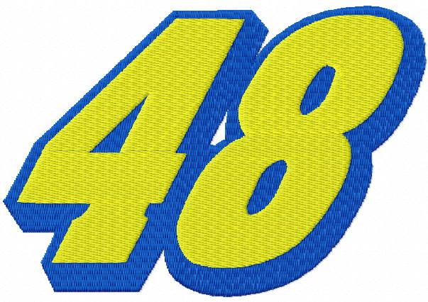 Jimmie Johnson 48 original logo embroidery design