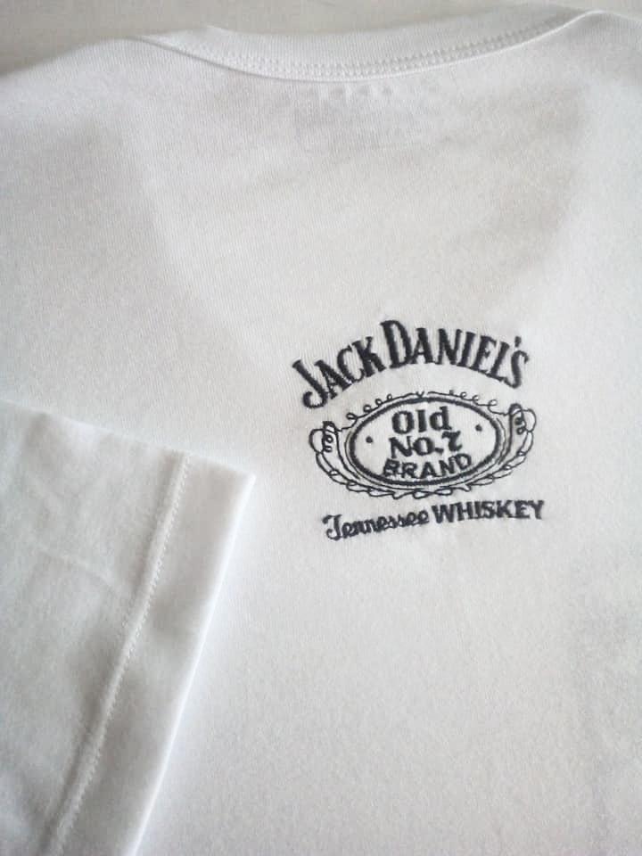 Embroidered t-shirt with Jack Daniel's logo