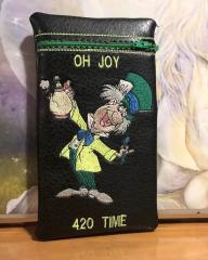 Explore Wonderland with Mad Hatter Embroidery Design on a Stylish Bag