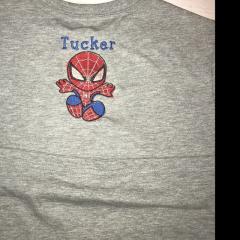 Embroidered t-shirt with Spiderman design