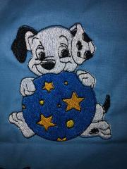 Funny puppy embroidery design