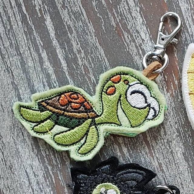 Embroidered keychain with Turtle design