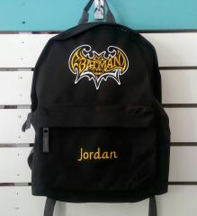 Show Superhero Love with Batman Logo Embroidery Design on Backpack