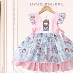 Embroidered dress with Princess design