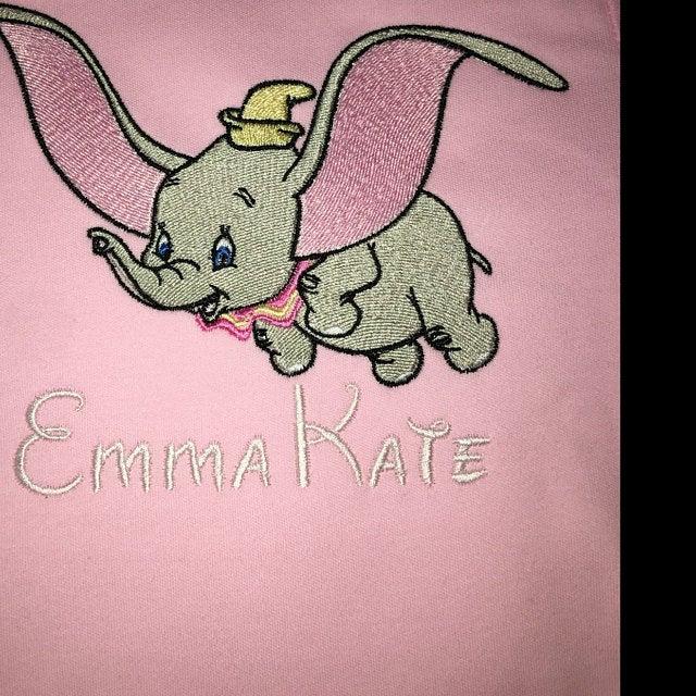Flying Dumbo embroidery design