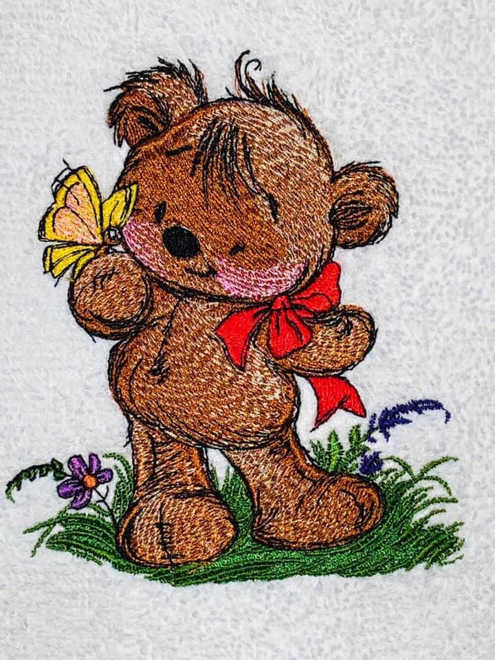 Teddy bear with Butterfly design
