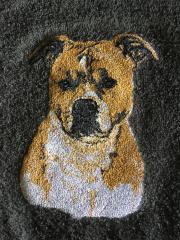 Embroidered American Staffordshire Terrier design