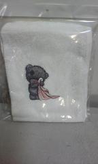 Embroidered towel with Teddy bear after shower design