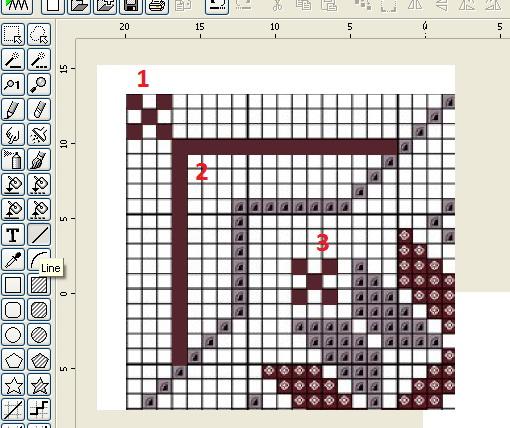 Line tool Embird Line