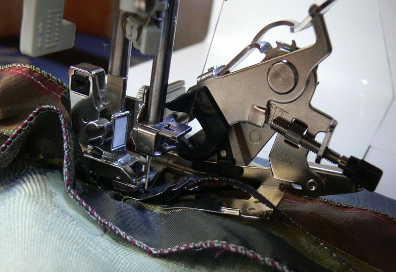 Sewing green and brown fabric Brown and green fabric to be ruffled