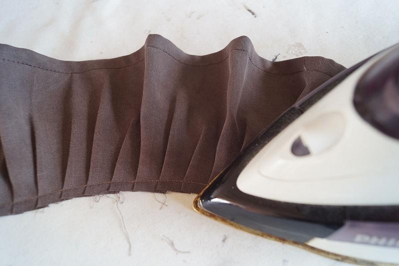 Ironing out the basque Basque flattened with an iron