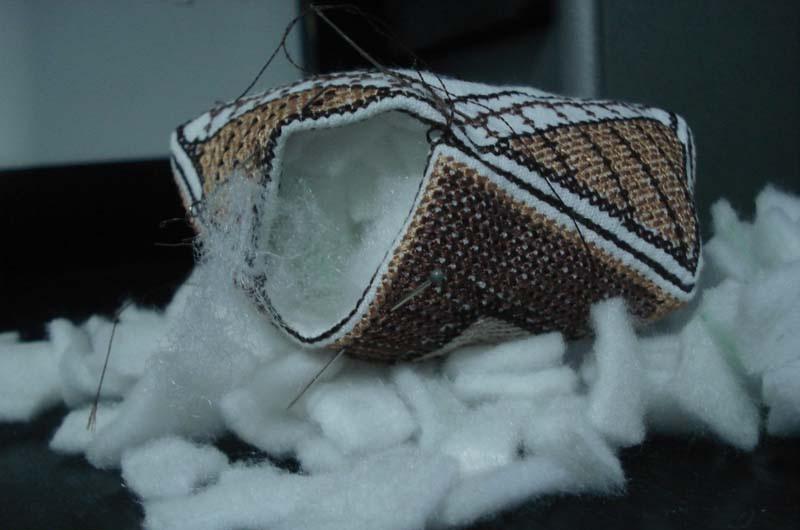 Stuffing biscornu Biscornu with stuffing