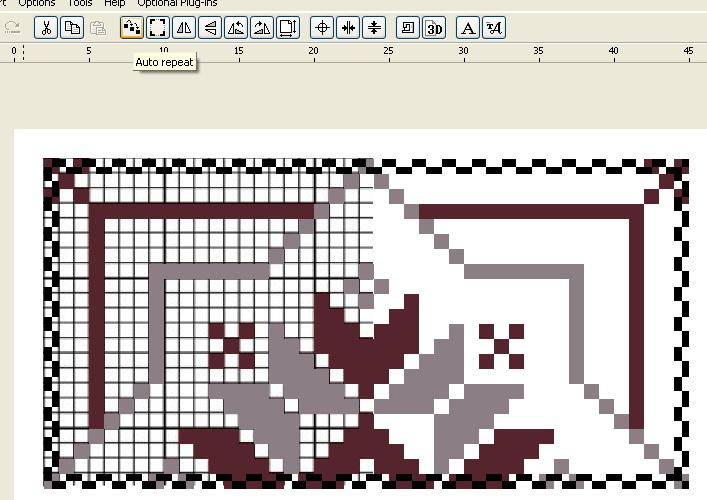 Marquee Auto Repeat tool Embird Marquee Vertical