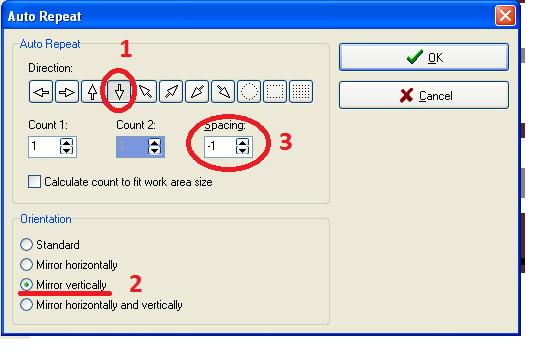 Auto Repeat Vertical Embird Auto Repeat Vertical