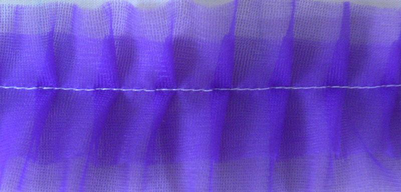 Lilac pleated material Lilac ruffled fabric