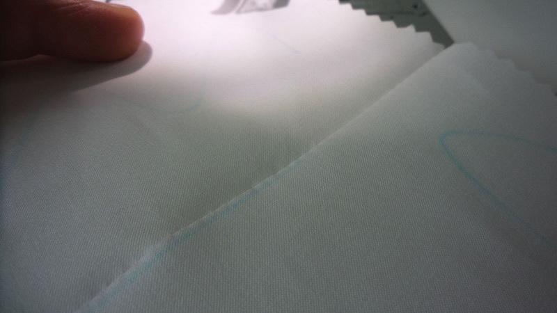 Your pieces of fabric are joined together Joining stitchline