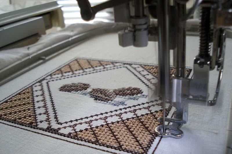 Upper part of biscornu Upper square of biscornu