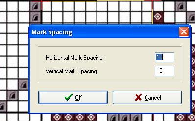 Set the spacing values Embird Spacing