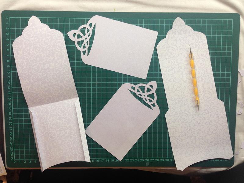 Parts of handmade envelope