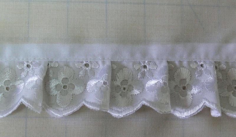 White frills with openings White lacy frills