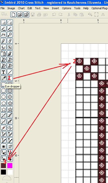 Using Eye Dropper again Embird Eye Dropper