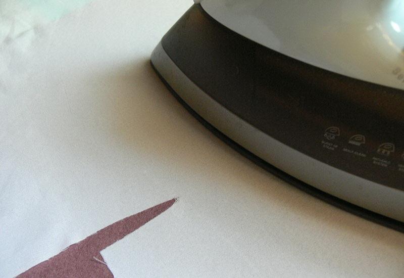 Pressing pattern with iron