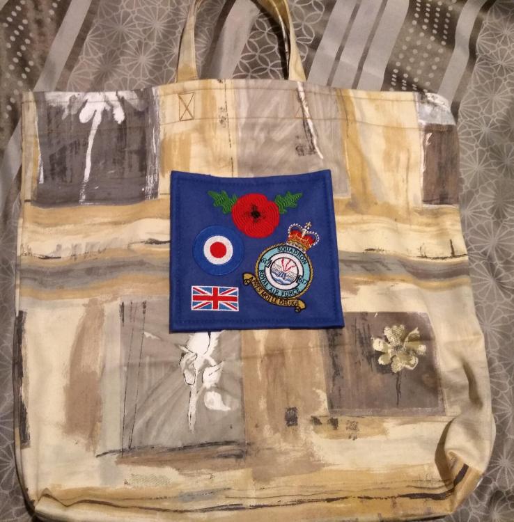 Beach bag with Great britain embroidery designs