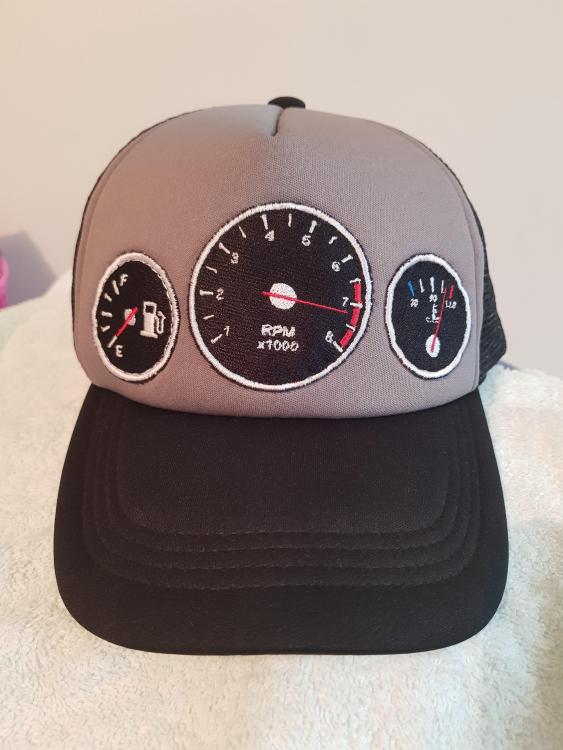 Embroidered hat with Vehicle Fuel Gauge free design