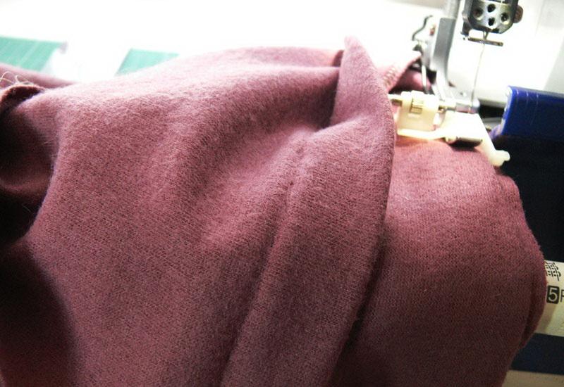 Blind hem of a dress