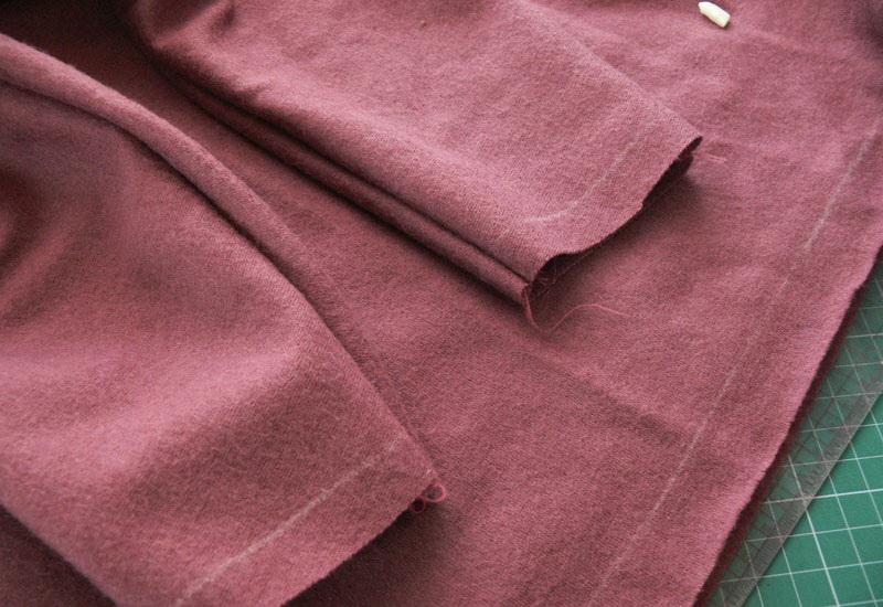 Dress sleeves and hem