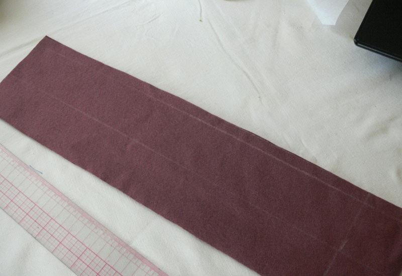 Lilac belt pattern piece