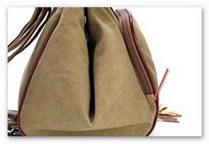 Side of the canvas bag Canvas bag side view