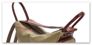 A bag with zipper attached Zipper end secured