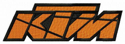 KTM logo embroidery design