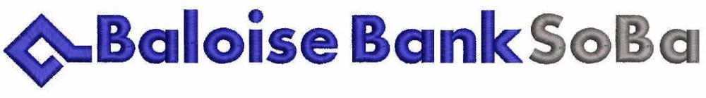 Baloise BankSoba logo embroidery design
