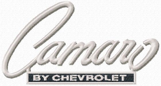 Camaro by Chevrolet logo machine embroidery design