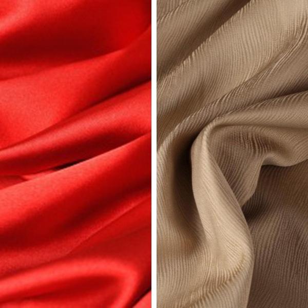 Satin and rayon lining