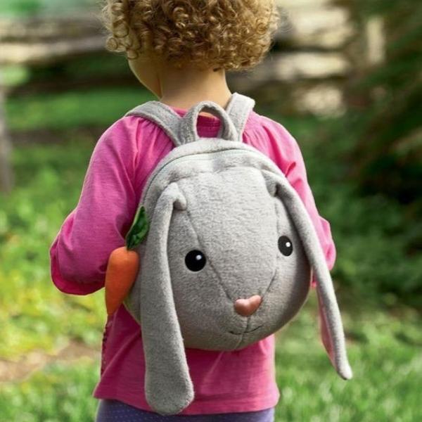 Kids backpack in the shape of a rabbit