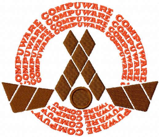 Compuware hockey logo embroidery design