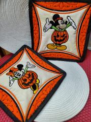 Mickey and Minnie Mouse pot holders