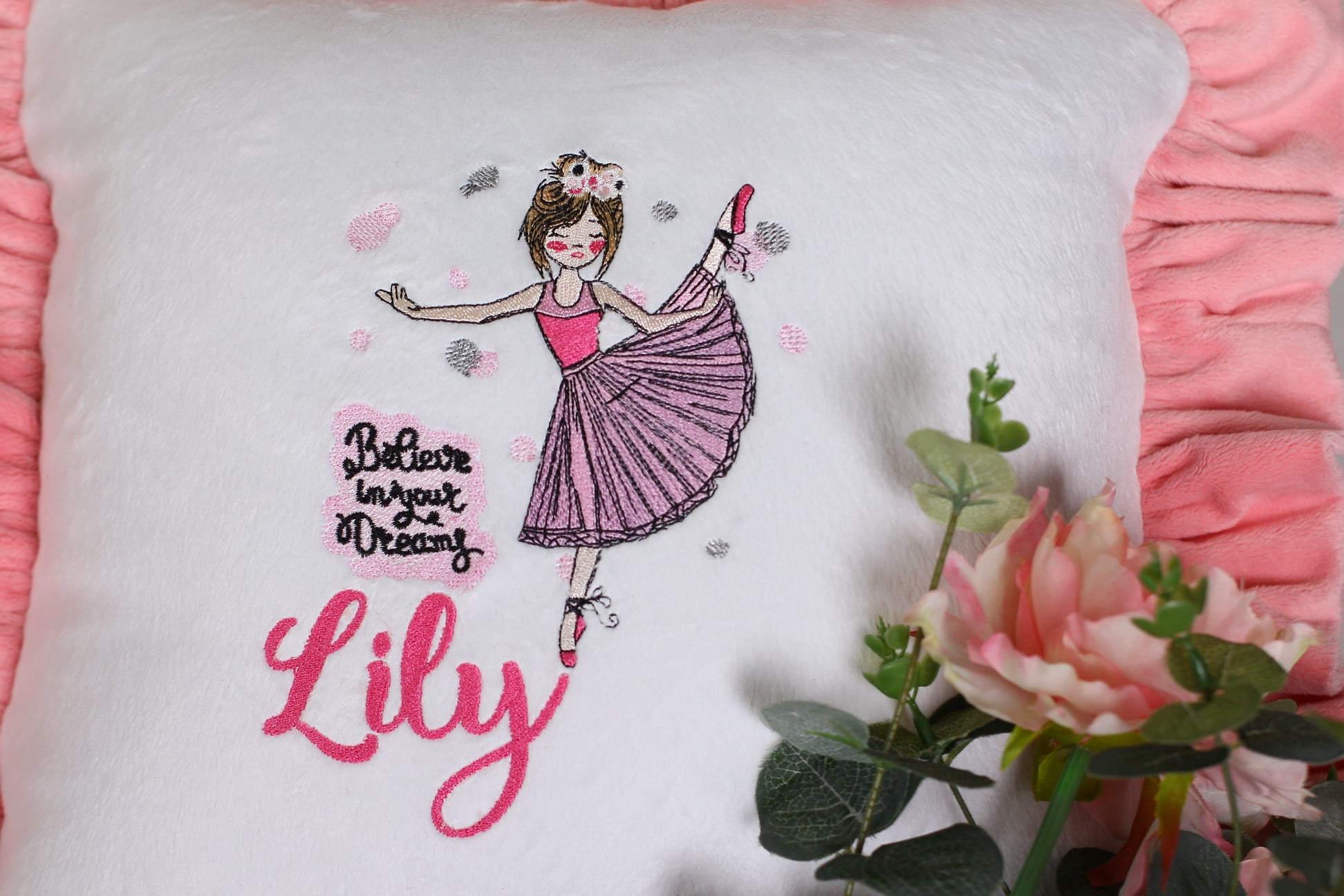 Embroidered ballerina design