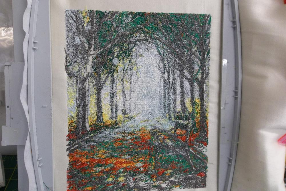 In hoop free embroidery design