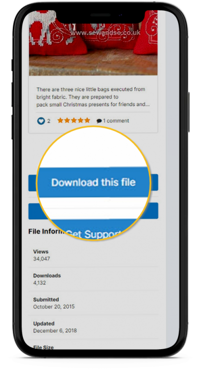 how download free_embroidery design via iphone